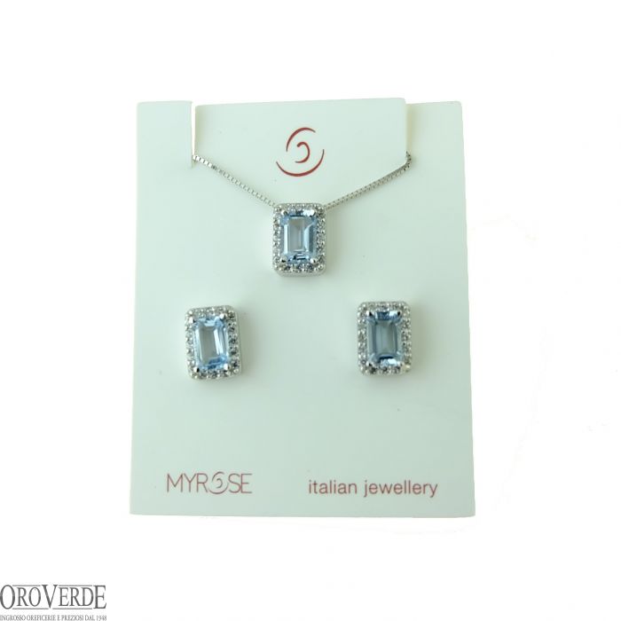 Set Orecchini In Argento 925 Con Catena E Albero Della Vita - Quadrato Geometrico E Cartilagine, Con Zirconi, Ipoallergenici