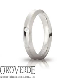 fede corona Unoaerre in oro giallo con diamante 0,02ct.