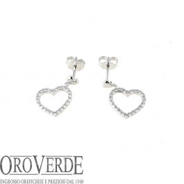 Orecchini A Cuore In Titanio Lantine, Ipoallergenici E Senza Nichel, Colore Titanio/oro, Con Scatola Regalo, Misura Cuore 7,6x9,3 Mm