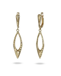 Sonateomber Orecchini Pendenti A Goccia 3D Con Zirconia Cubica - Cerchio Piccolo, Oro, Idea Regalo Donna
