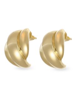Orecchini in oro 18kt con design curvo e finitura lucida
