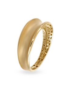 Anello Scultoreo con finitura Satinata e Interno Intagliato