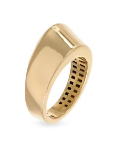 Anello Asimmetrico con finitura Lucida e Interno Intagliato