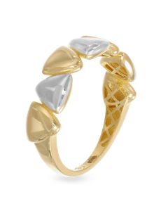 Anello con elementi triangolari alternati