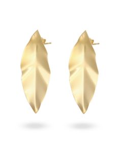 Orecchini con motivo foglia stilizzata