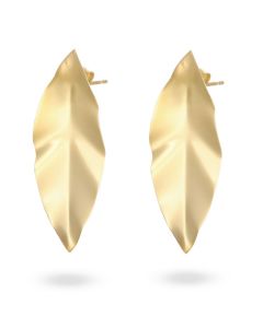 Orecchini con motivo foglia stilizzata