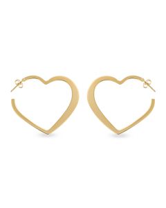 Orecchini a cerchio con profilo a cuore