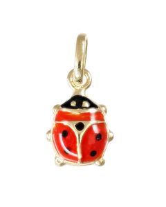 ciondolo coccinella smaltata