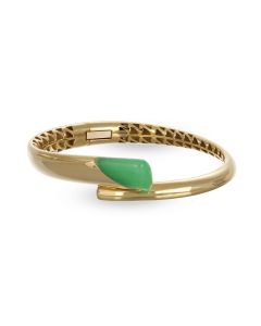 Bracciale rigido con quarzite verde