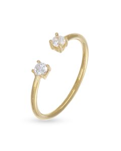 Anello con doppio zircone