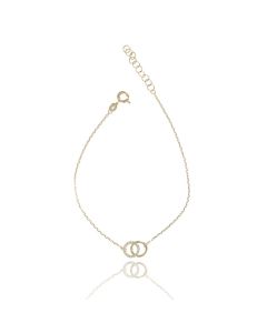 Bracciale con Ciondolo tondo pavè di zirconi