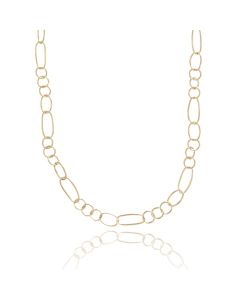 ollana in oro 9 carati con maglie ovali alternate