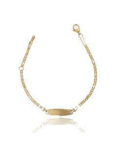 Bracciale bambino  maglia Figaro con targhetta personalizzabile