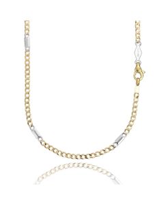 Catena da uomo con maglia grumetta alternata