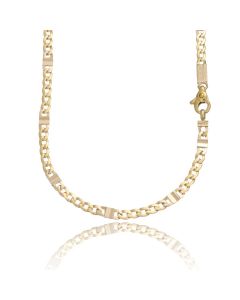 Catena maglia alternata e finitura lucida cm.50