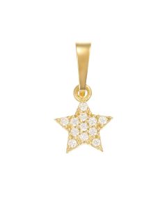ciondolo a stella pavè di zirconi
