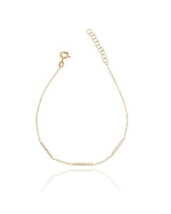 Bracciale con elementi lineari zirconati