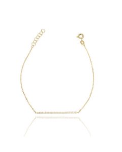 Bracciale con elemento lineare zirconato