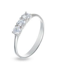 Anello trilogy con zirconi