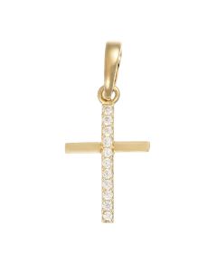 ciondolo croce con zirconi