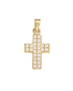 ciondolo croce pave' di zirconi