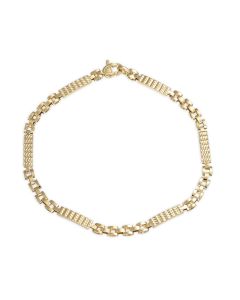 Bracciale con maglie rettangolari alternate