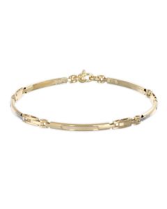 Bracciale con maglie lavorate a rilievo