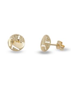 Orecchini a Disco con Design Geometrico Inciso
