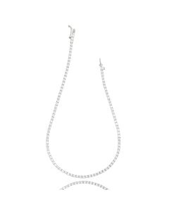 Bracciale tennis con zirconi bianchi cm.19
