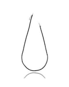 Bracciale tennis con zirconi neri cm.20