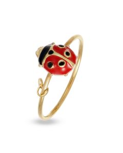 Anello in con Coccinella Smaltata