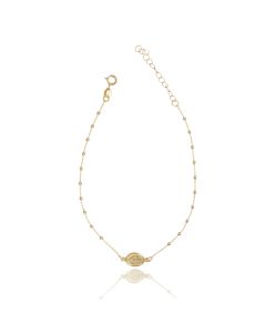 Bracciale rosario con sfere lucide cm.16,5-19,5