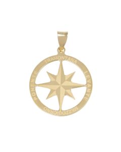 Ciondolo rosa dei venti con incisioni