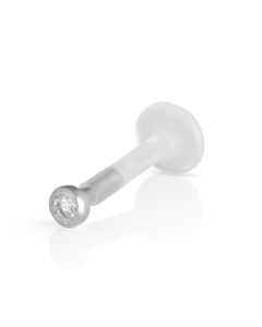 piercing labret/trago a cipollina con zircone 1,5mm.