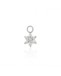 charm fiore con zirconi