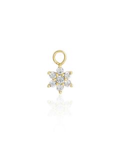 charm fiore con zirconi