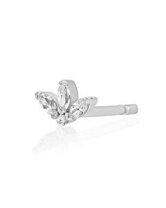 orecchino lobo loto con zirconi 