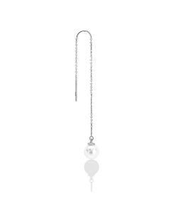 orecchino singolo con perla pendente diam.7-7,5mm. 