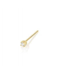 orecchino singolo a griffe con diamante 0,04ct