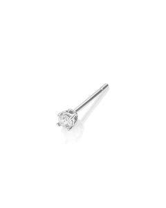 orecchino singolo a griffe con diamante 0,06ct