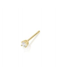 orecchino singolo a griffe con diamante 0,06ct