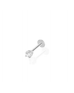 piercing griffe con diamante 0,04ct e chiusura a vite