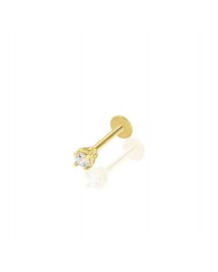 piercing griffe con diamante 0,04ct e chiusura a vite
