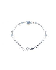 bracciale con centrale ritorto e sfere zirconate