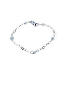 bracciale con centrale e sfere zirconate