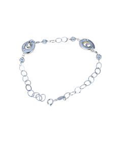 bracciale con centrali  e sfere zirconate