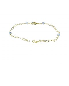 bracciale con centrale a goccia e sfere zirconate