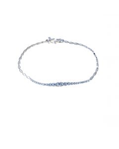 bracciale con centrale zirconato con pietre quadrate a sfinire 4 griffe 