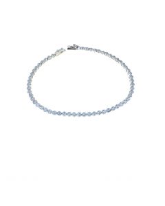 bracciale tennis con zirconi tondi 2 mm.