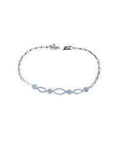 bracciale catena con pavè di zirconi a scalare 